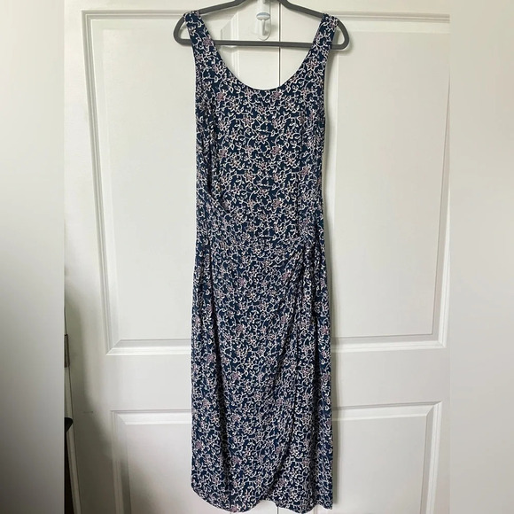 le chateau Dresses & Skirts - Vintage Y2K Le Chateau Blue Floral Faux Wrap Sleeveless Maxi  Dress